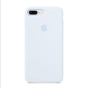 Baby blue apple silicone case